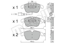 Sada brzdových destiček, kotoučová brzda METELLI 22-0675-1