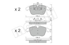Sada brzdových destiček, kotoučová brzda METELLI 22-0675-6