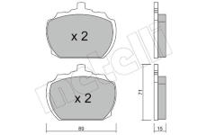 Sada brzdových destiček, kotoučová brzda METELLI 22-0678-0