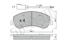 Sada brzdových destiček, kotoučová brzda METELLI 22-0680-0