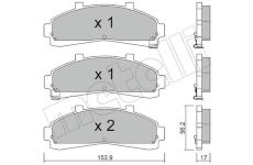 Sada brzdových destiček, kotoučová brzda METELLI 22-0683-0