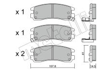 Sada brzdových destiček, kotoučová brzda METELLI 22-0697-0