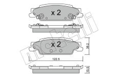 Sada brzdových destiček, kotoučová brzda METELLI 22-0700-0
