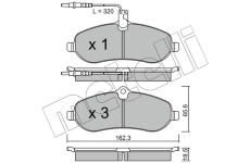 Sada brzdových destiček, kotoučová brzda METELLI 22-0707-0