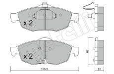 Sada brzdových destiček, kotoučová brzda METELLI 22-0715-0