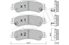 Sada brzdových destiček, kotoučová brzda METELLI 22-0722-0