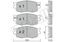 Sada brzdových destiček, kotoučová brzda METELLI 22-0724-0