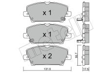 Sada brzdových platničiek kotúčovej brzdy METELLI 22-0728-0