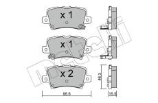 Sada brzdových destiček, kotoučová brzda METELLI 22-0729-0