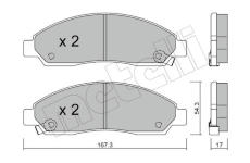 Sada brzdových destiček, kotoučová brzda METELLI 22-0731-0