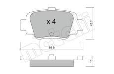 Sada brzdových destiček, kotoučová brzda METELLI 22-0742-0
