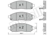 Sada brzdových destiček, kotoučová brzda METELLI 22-0743-1