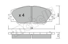 Sada brzdových platničiek kotúčovej brzdy METELLI 22-0747-0