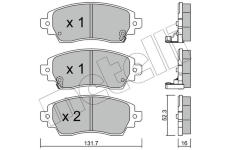 Sada brzdových destiček, kotoučová brzda METELLI 22-0750-0