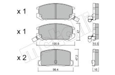 Sada brzdových destiček, kotoučová brzda METELLI 22-0754-0