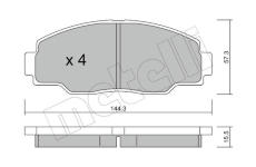 Sada brzdových destiček, kotoučová brzda METELLI 22-0755-0