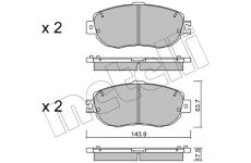 Sada brzdových destiček, kotoučová brzda METELLI 22-0756-1