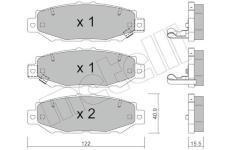 Sada brzdových destiček, kotoučová brzda METELLI 22-0759-0