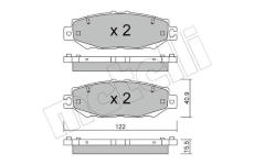 Sada brzdových destiček, kotoučová brzda METELLI 22-0759-1
