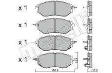 Sada brzdových destiček, kotoučová brzda METELLI 22-0763-0