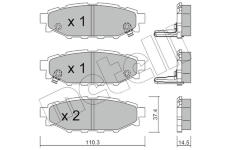 Sada brzdových destiček, kotoučová brzda METELLI 22-0764-1