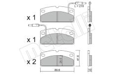 Sada brzdových destiček, kotoučová brzda METELLI 22-0767-1