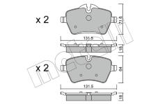 Sada brzdových destiček, kotoučová brzda METELLI 22-0768-0