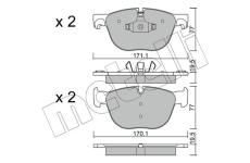 Sada brzdových destiček, kotoučová brzda METELLI 22-0770-0