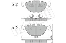 Sada brzdových destiček, kotoučová brzda METELLI 22-0771-0