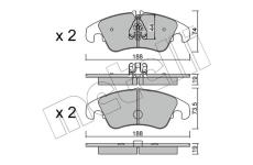 Sada brzdových destiček, kotoučová brzda METELLI 22-0775-0