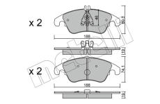 Sada brzdových destiček, kotoučová brzda METELLI 22-0775-2