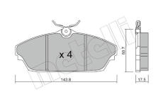 Sada brzdových destiček, kotoučová brzda METELLI 22-0782-0