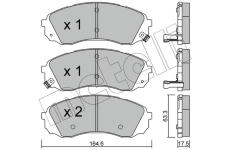 Sada brzdových destiček, kotoučová brzda METELLI 22-0785-0