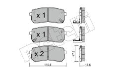 Sada brzdových destiček, kotoučová brzda METELLI 22-0786-0