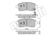 Sada brzdových destiček, kotoučová brzda METELLI 22-0793-0