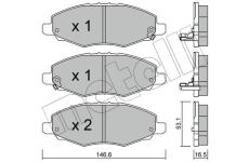 Sada brzdových destiček, kotoučová brzda METELLI 22-0798-0