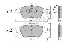 Sada brzdových destiček, kotoučová brzda METELLI 22-0803-2