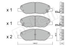 Sada brzdových destiček, kotoučová brzda METELLI 22-0811-0