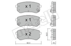 Sada brzdových platničiek kotúčovej brzdy METELLI 22-0815-0