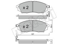 Sada brzdových destiček, kotoučová brzda METELLI 22-0819-0