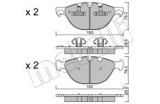 Sada brzdových destiček, kotoučová brzda METELLI 22-0823-0