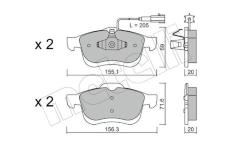 Sada brzdových destiček, kotoučová brzda METELLI 22-0824-1