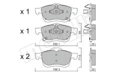 Sada brzdových destiček, kotoučová brzda METELLI 22-0824-2