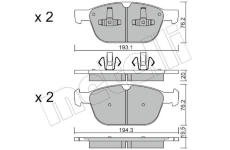 Sada brzdových destiček, kotoučová brzda METELLI 22-0834-0