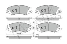 Sada brzdových destiček, kotoučová brzda METELLI 22-0836-6