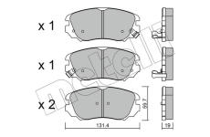 Sada brzdových destiček, kotoučová brzda METELLI 22-0841-0