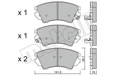 Sada brzdových destiček, kotoučová brzda METELLI 22-0842-0