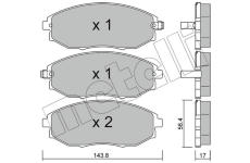 Sada brzdových destiček, kotoučová brzda METELLI 22-0845-0