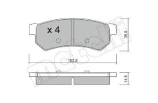 Sada brzdových destiček, kotoučová brzda METELLI 22-0846-0