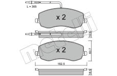 Sada brzdových destiček, kotoučová brzda METELLI 22-0847-0